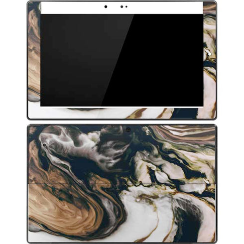 Copper and Black Marble Ink Surface Pro Tablet Skin